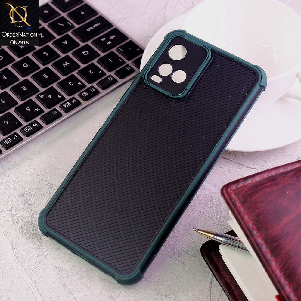 Vivo Y33T Cover - Green - 3D Soft Linning Camera Protection Case