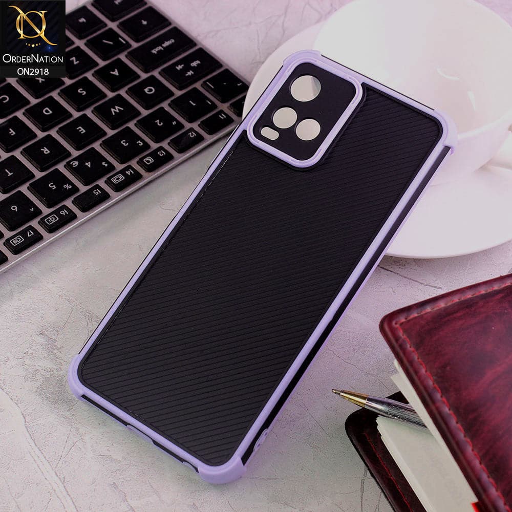 Vivo Y21 Cover - Purple - 3D Soft Linning Camera Protection Case