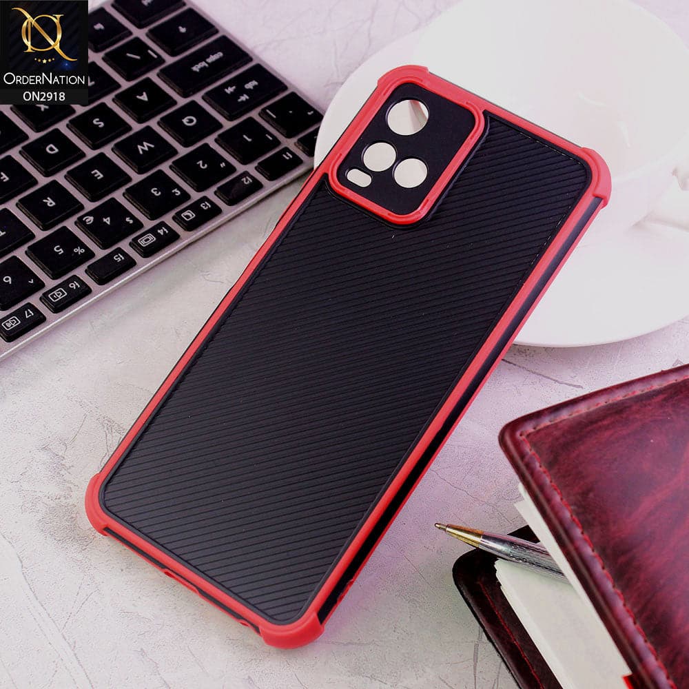 Vivo Y21 Cover - Red - 3D Soft Linning Camera Protection Case