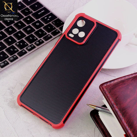 Vivo Y33T Cover - Red - 3D Soft Linning Camera Protection Case