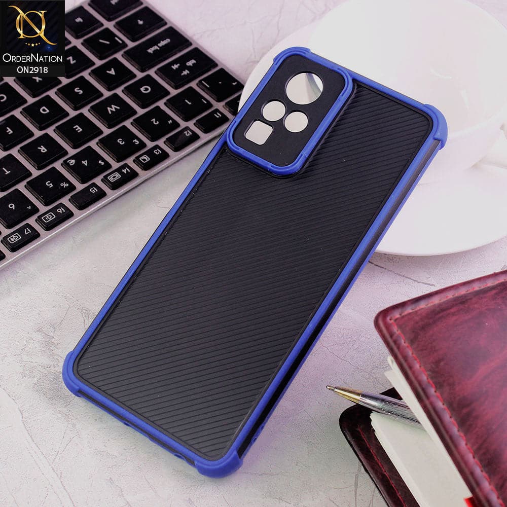 Infinix Zero X Neo Cover - Blue - 3D Soft Linning Camera Protection Case