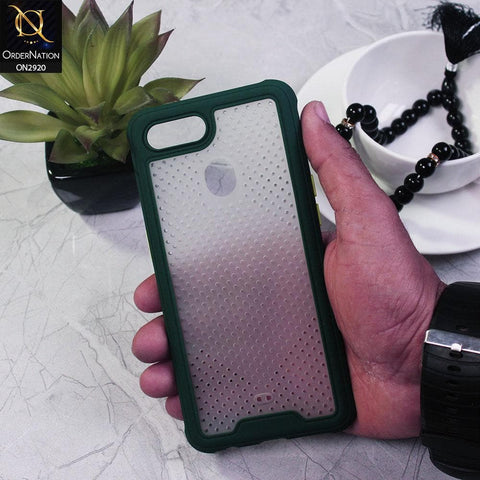 Oppo A12s Cover - Green - New Breathing Series Soft Borders Protective Case