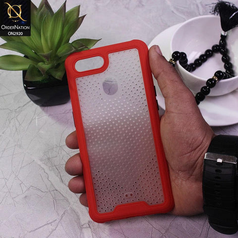 Oppo A12 Cover - Red - New Breathing Series Soft Borders Protective Case