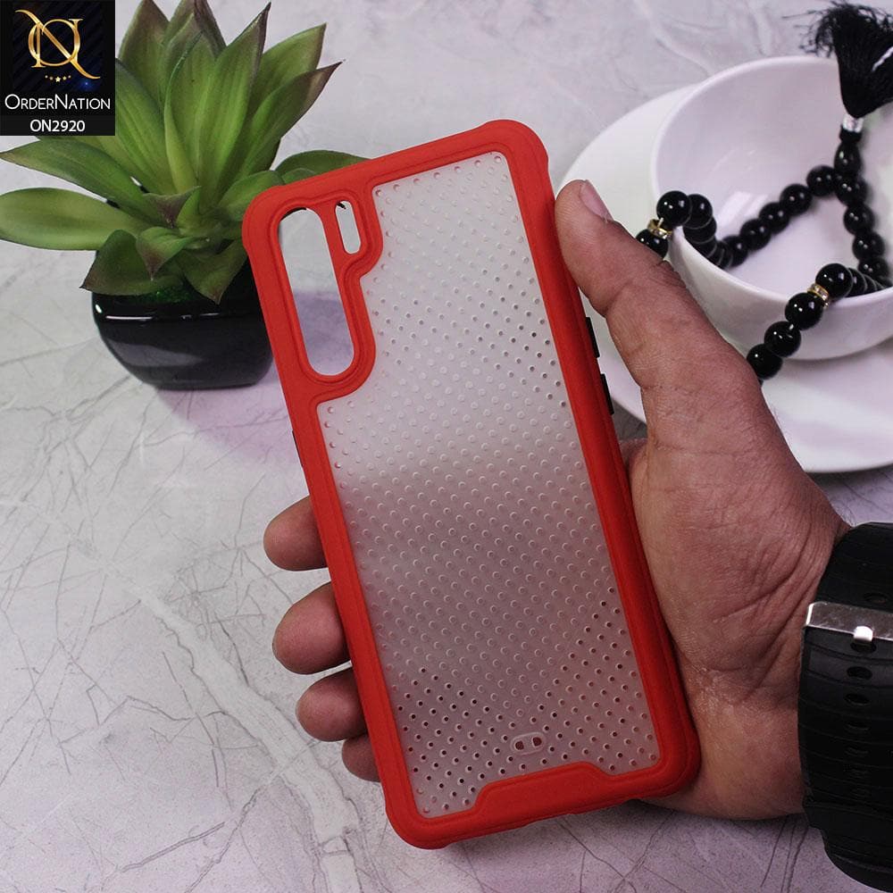 Oppo F15 Cover - Red - New Breathing Series Soft Borders Protective Case