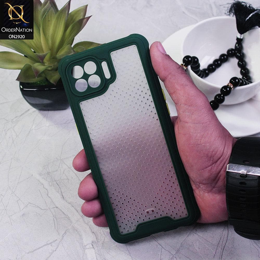 Oppo F17 Pro Cover - Green - New Breathing Series Soft Borders Protective Case