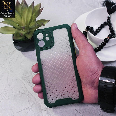iPhone 12 Mini Cover - Green - New Breathing Series Soft Borders Protective Case