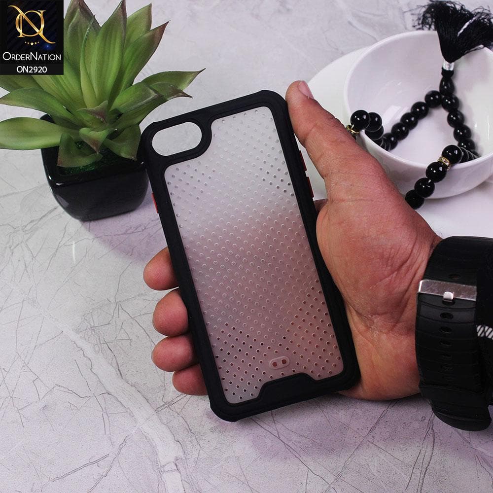 iPhone SE 2020 Cover - Black - New Breathing Series Soft Borders Protective Case
