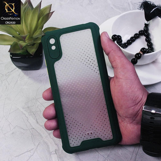 Xiaomi Redmi 9A Cover - Green - New Breathing Series Soft Borders Protective Case
