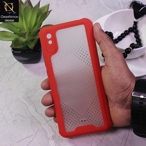 Xiaomi Redmi 9i Cover - Red - New Breathing Series Soft Borders Protective Case