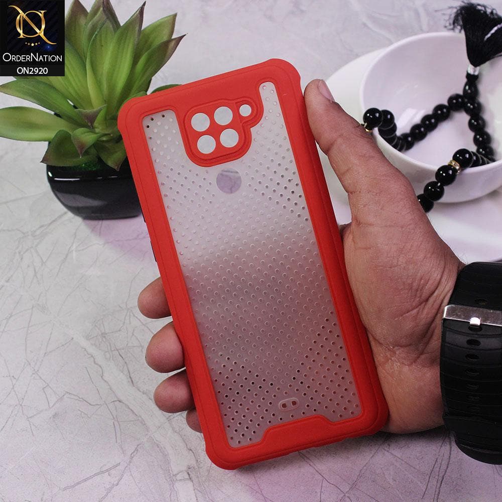 Xiaomi Redmi 10X 4G Cover - Red - New Breathing Series Soft Borders Protective Case
