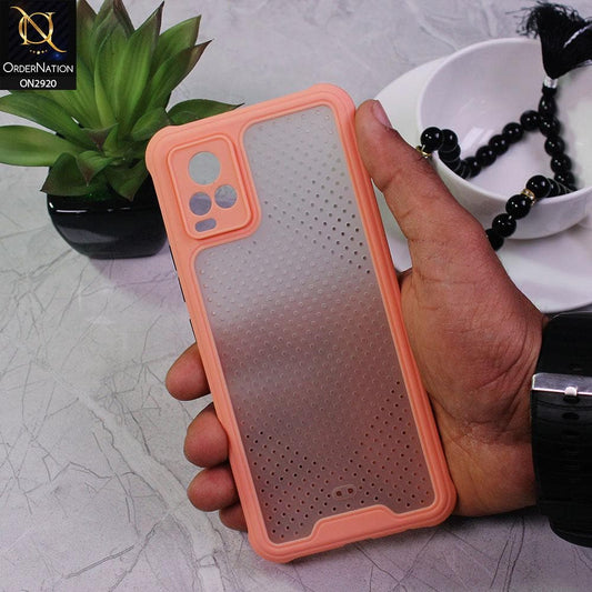 Vivo V20 Cover - Pink - New Breathing Series Soft Borders Protective Case