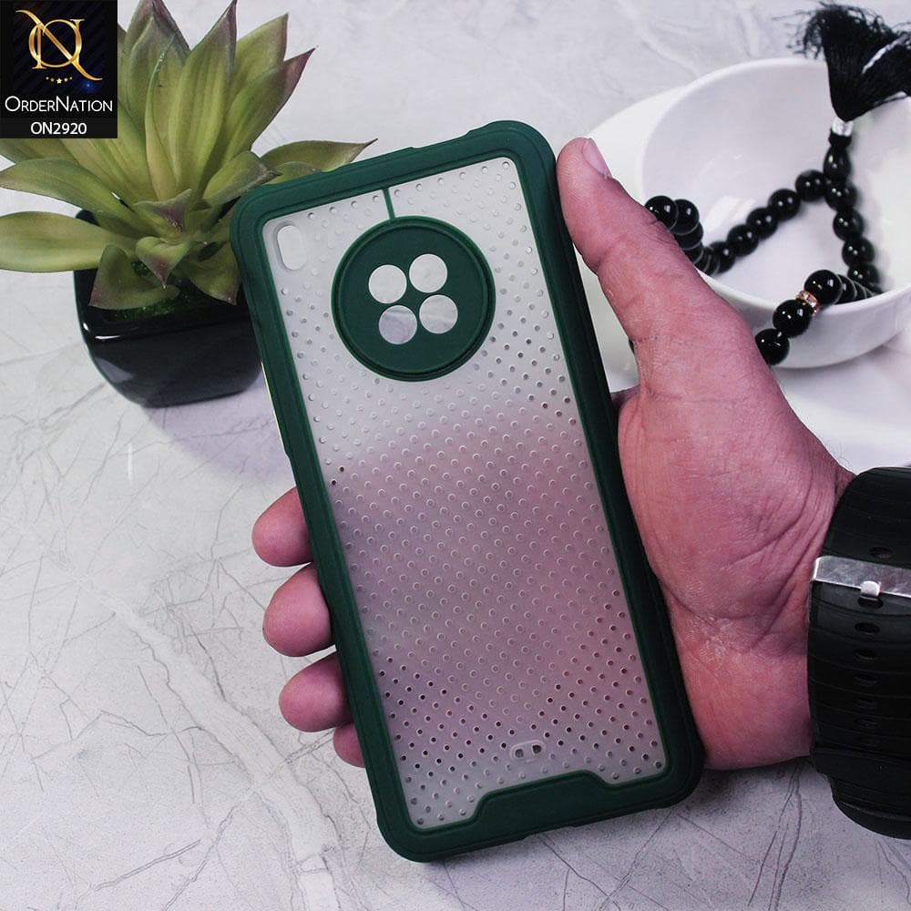 Huawei Y9a Cover - Green - New Breathing Series Soft Borders Protective Case