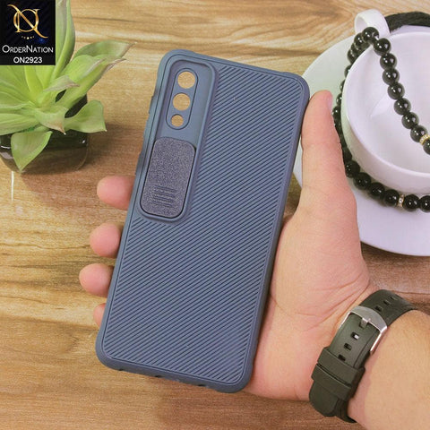 Samsung Galaxy A02 Cover - Blue - New Soft Silicone Camera Shutter Case