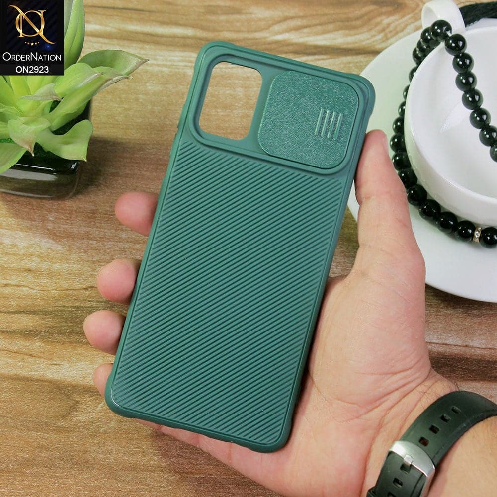 Samsung Galaxy A51 Cover - Green - New Soft Silicone Camera Shutter Case