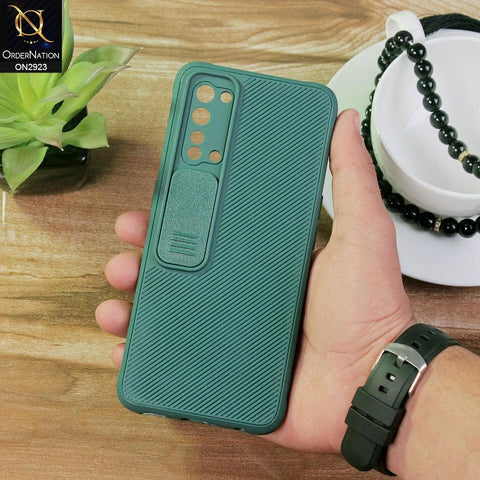 Oppo F15 Cover - Green - New Soft Silicone Camera Shutter Case
