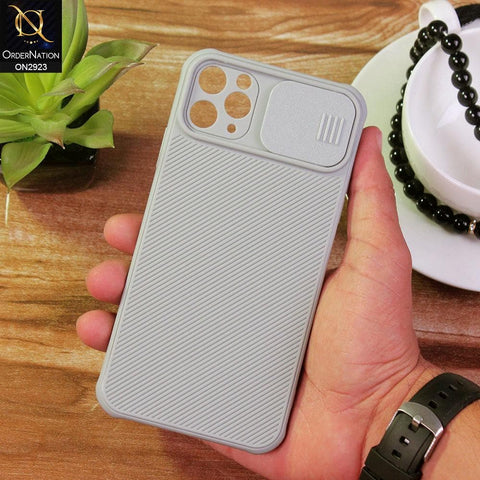 iPhone 11 Pro Max Cover - Gray - New Soft Silicone Camera Shutter Case