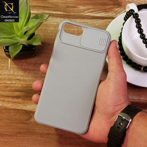 iPhone 8 Plus / 7 Plus Cover - Gray - New Soft Silicone Camera Shutter Case
