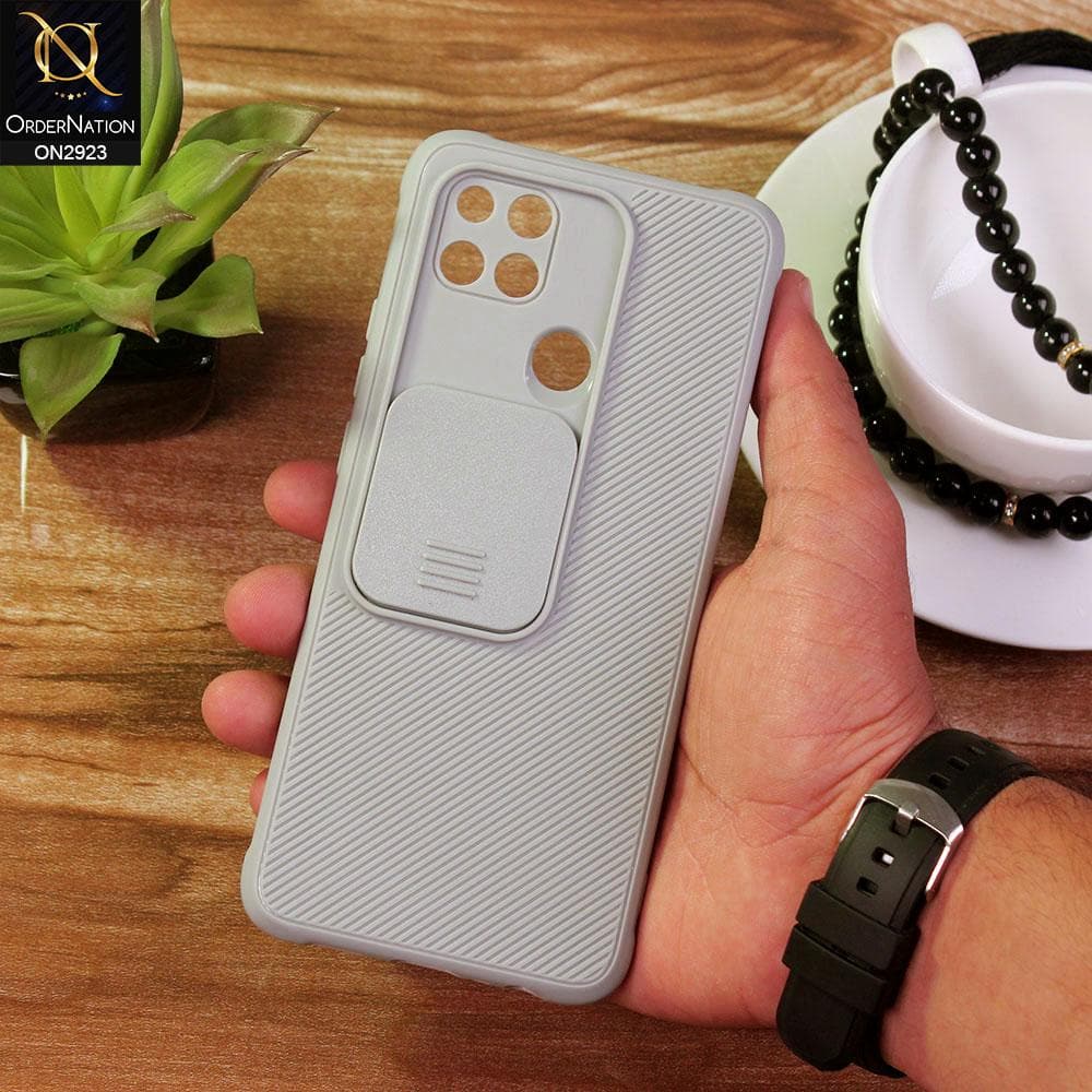 Oppo A15s Cover - Gray - New Soft Silicone Camera Shutter Case