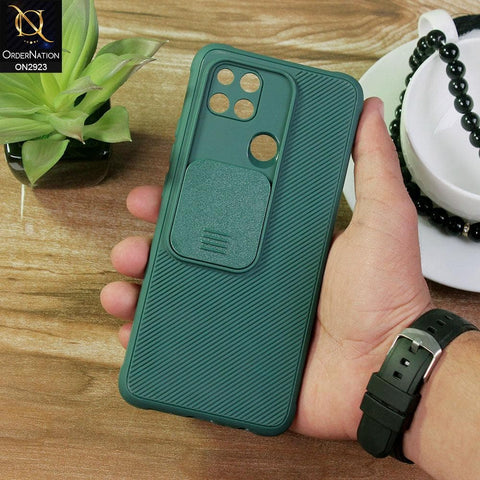 Oppo A15 Cover - Green - New Soft Silicone Camera Shutter Case