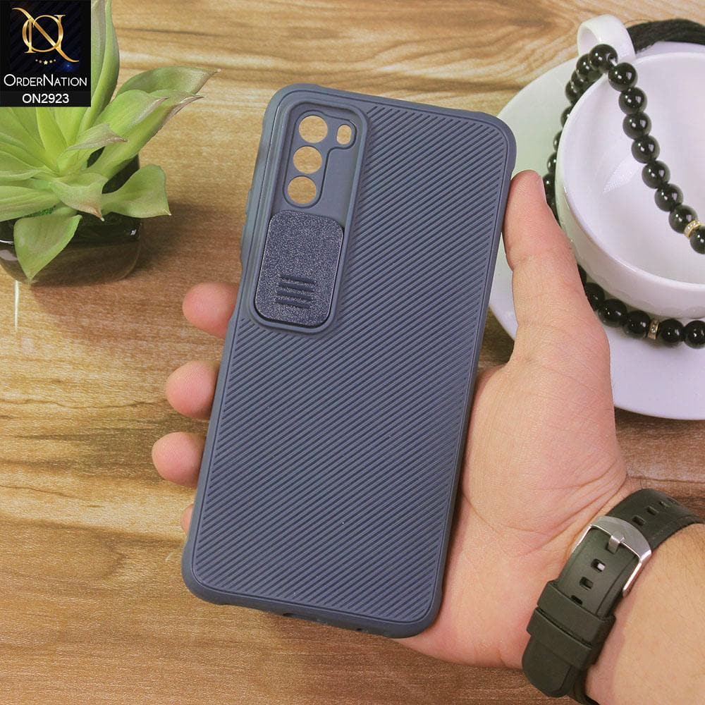 Xiaomi Poco M3 Cover - Blue - New Soft Silicone Camera Shutter Case
