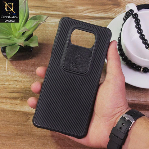 Xiaomi Poco X3 Cover - Black - New Soft Silicone Camera Shutter Case