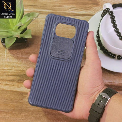 Xiaomi Poco X3 Pro Cover - Blue - New Soft Silicone Camera Shutter Case