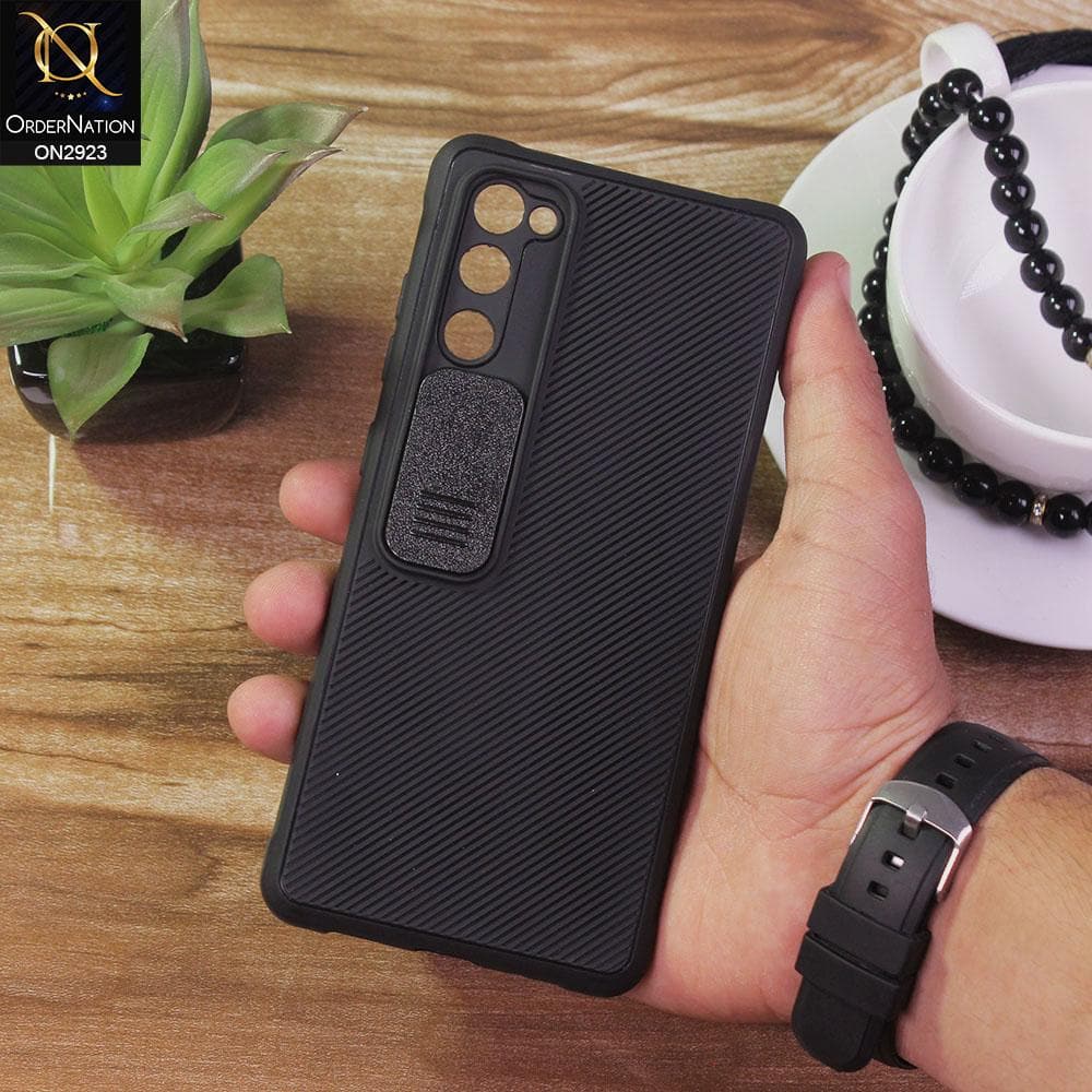 Samsung Galaxy S20 FE Cover - Black - New Soft Silicone Camera Shutter Case