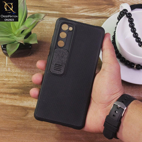 Samsung Galaxy S20 FE Cover - Black - New Soft Silicone Camera Shutter Case