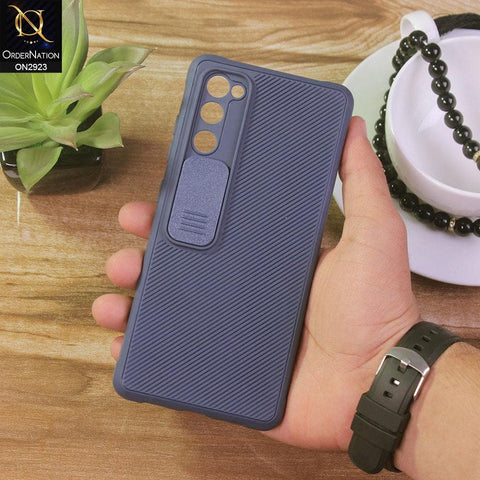 Samsung Galaxy S20 FE Cover - Blue - New Soft Silicone Camera Shutter Case