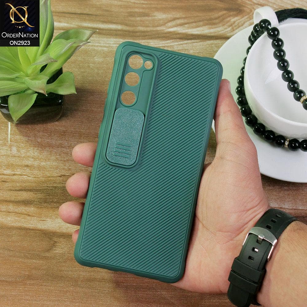 Samsung Galaxy S20 FE Cover - Green - New Soft Silicone Camera Shutter Case