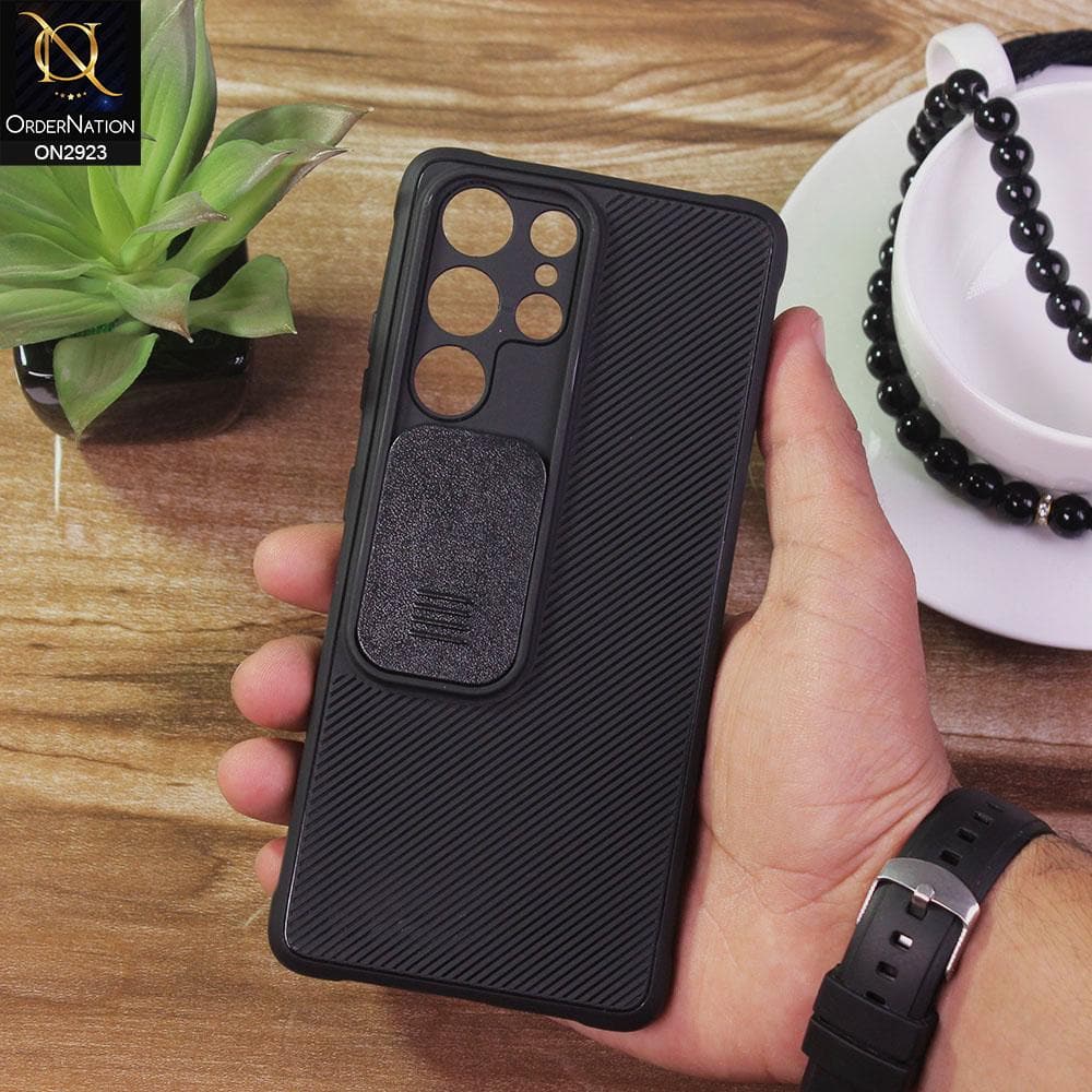 Samsung Galaxy S21 Ultra 5G Cover - Black - New Soft Silicone Camera Shutter Case