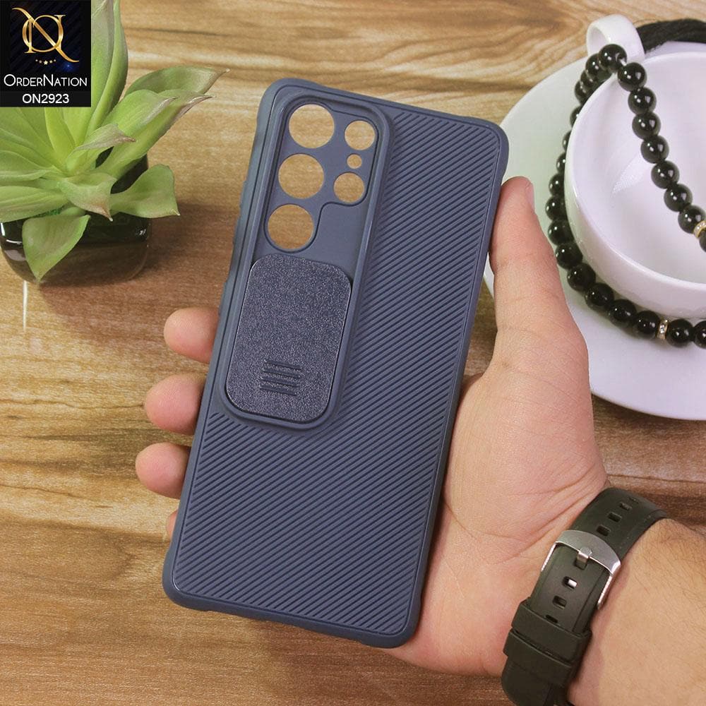 Samsung Galaxy S21 Ultra 5G Cover - Blue - New Soft Silicone Camera Shutter Case