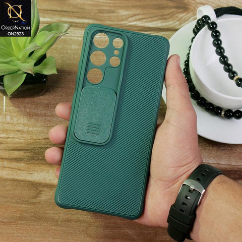 Samsung Galaxy S21 Ultra 5G Cover - Green - New Soft Silicone Camera Shutter Case