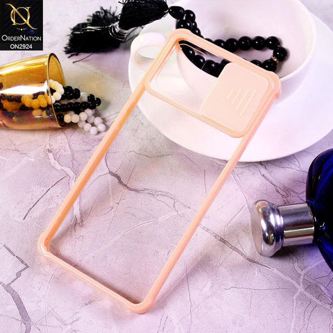 Samsung Galaxy A51 Cover - Pink - New Camera Slide Protection Soft Border Transparent Case