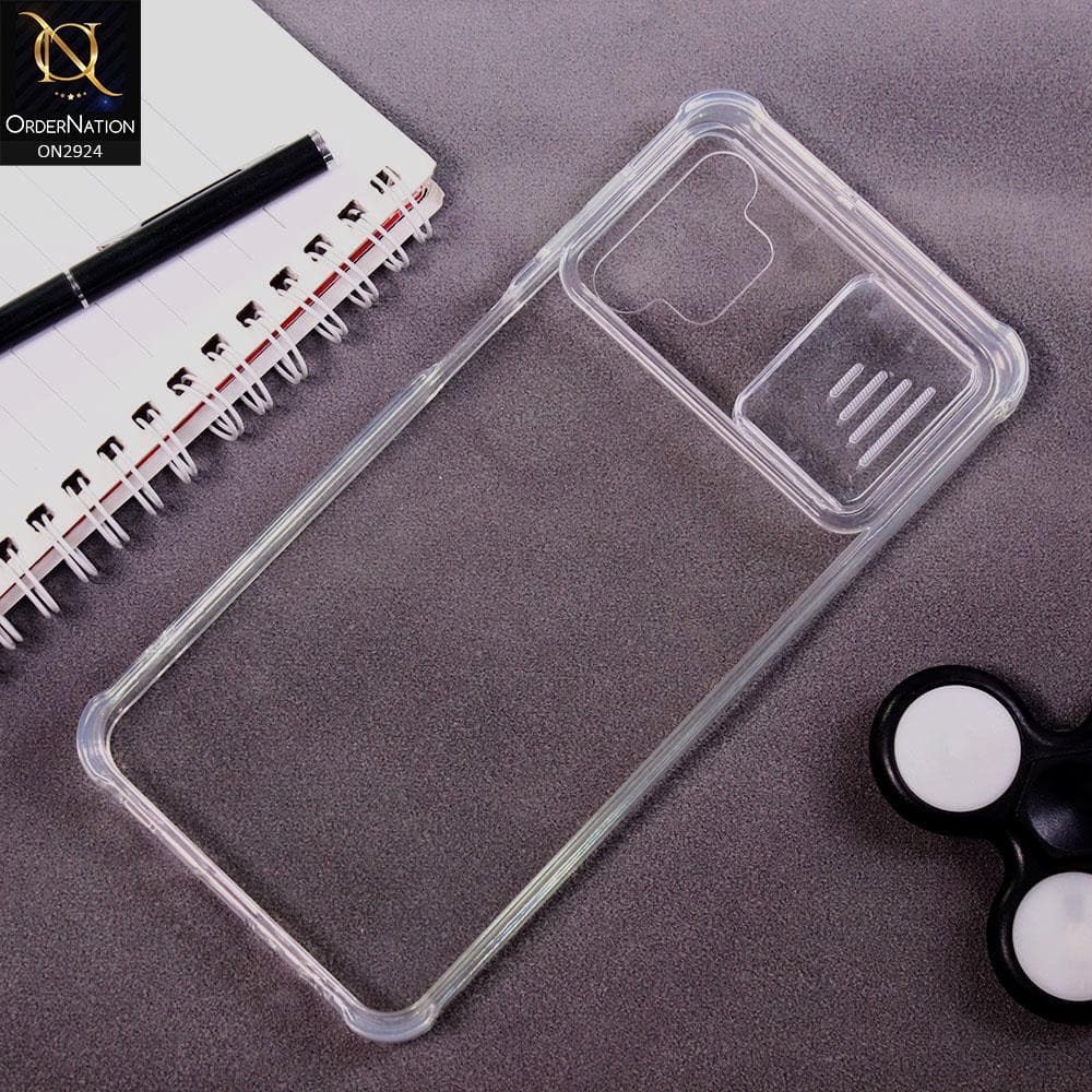 Samsung Galaxy A32 4G Cover - Transparent - New Camera Slide Protection Soft Border Transparent Case