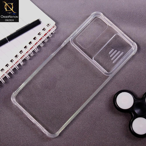 Vivo Y51 (2020 December) Cover - Transparent - New Camera Slide Protection Soft Border Transparent Case