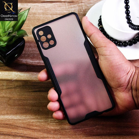 Samsung Galaxy A51 - Black - Semi Transparent Ultra Thin Paper Shell Soft Borders Case