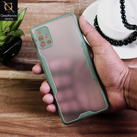 Samsung Galaxy A51 - Green - Semi Transparent Ultra Thin Paper Shell Soft Borders Case