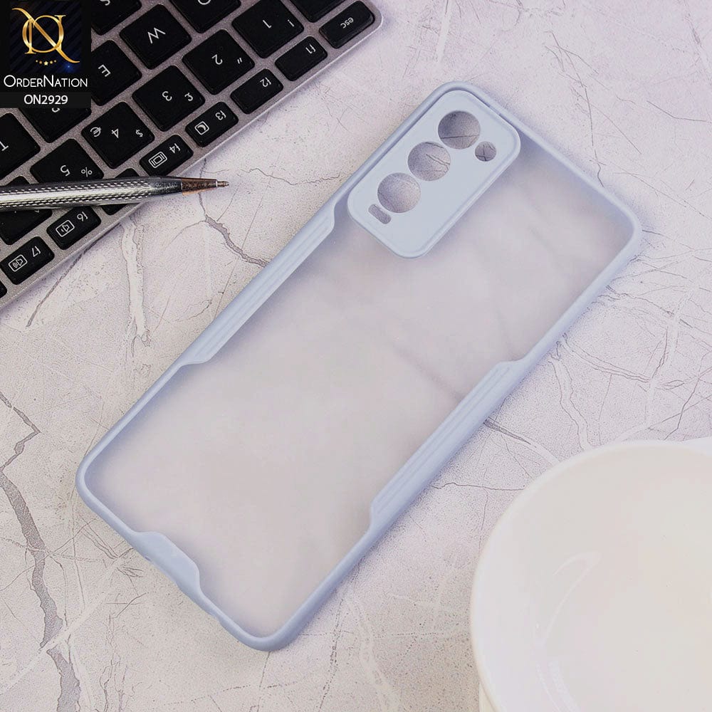 Tecno Camon 18P Cover - Light Purple - Semi Transparent Ultra Thin Paper Shell Soft Borders Case