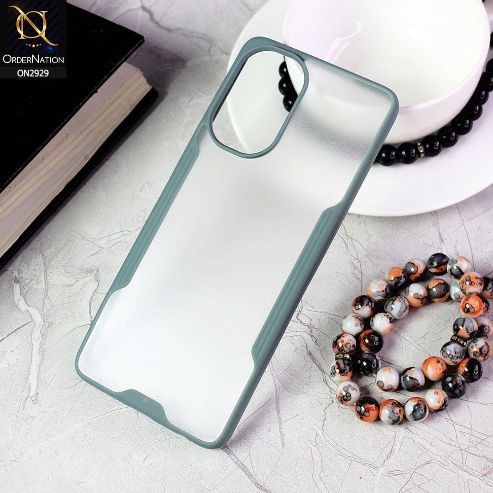 Tecno Camon 19 Cover - Green - Semi Transparent Ultra Thin Paper Shell Soft Borders Case