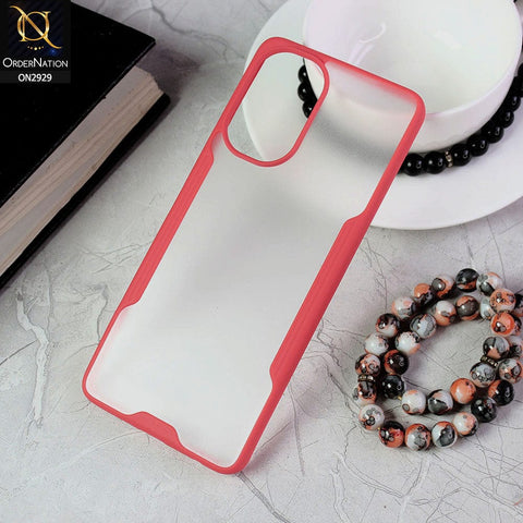 Tecno Camon 19 Cover - Red - Semi Transparent Ultra Thin Paper Shell Soft Borders Case