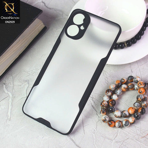 Tecno Camon 19 Neo Cover - Black - Semi Transparent Ultra Thin Paper Shell Soft Borders Case