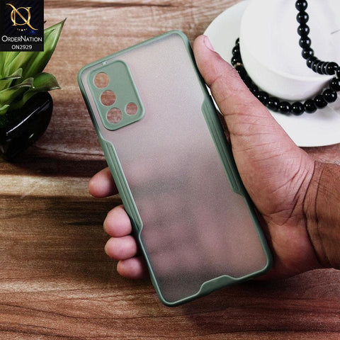 Oppo F19 - Green - Semi Transparent Ultra Thin Paper Shell Soft Borders Case
