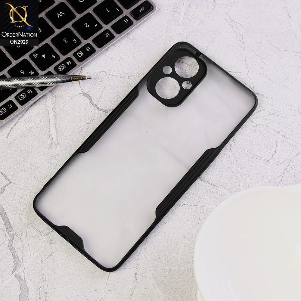 Oppo F21 Pro 5G Cover - Black - Semi Transparent Ultra Thin Paper Shell Soft Borders Case