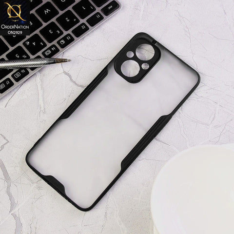 Oppo F21 Pro 5G Cover - Black - Semi Transparent Ultra Thin Paper Shell Soft Borders Case