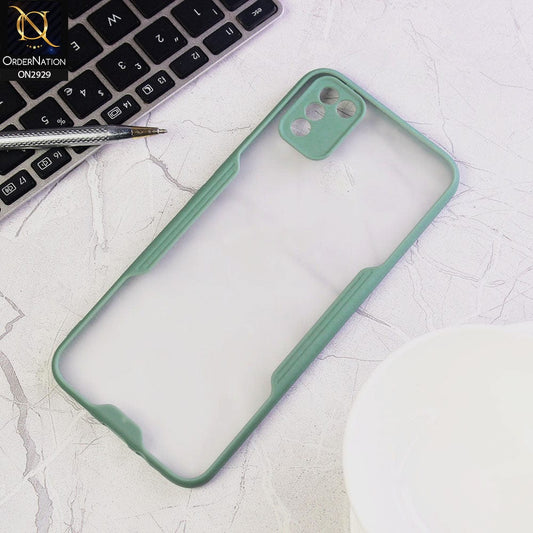 Infinix Hot 10 Lite Cover - Green - Semi Transparent Ultra Thin Paper Shell Soft Borders Case