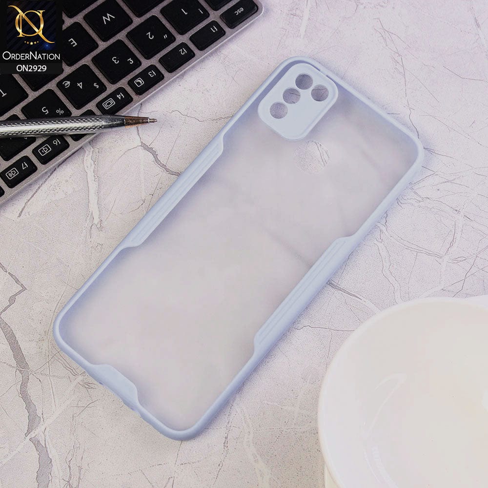 Infinix Hot 10 Lite Cover - Light Purple - Semi Transparent Ultra Thin Paper Shell Soft Borders Case