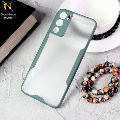 Infinix Hot 12i Cover - Green - Semi Transparent Ultra Thin Paper Shell Soft Borders Case