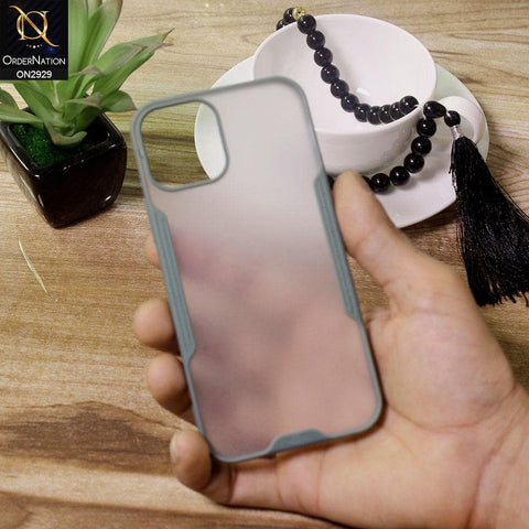 iPhone 12 Cover - Green - Semi Transparent Ultra Thin Paper Shell Soft Borders Case