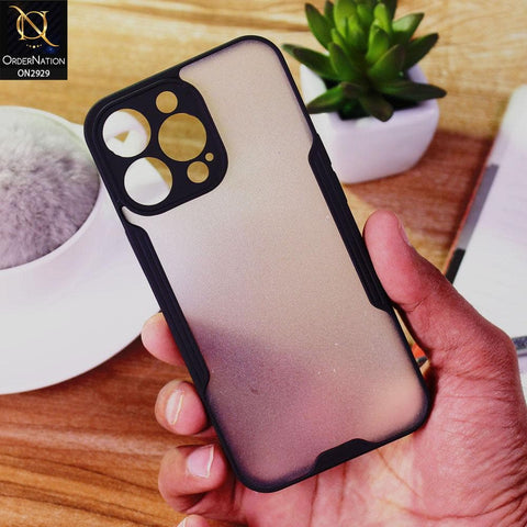 iPhone 13 Pro Cover - Black - Semi Transparent Ultra Thin Paper Shell Soft Borders Case